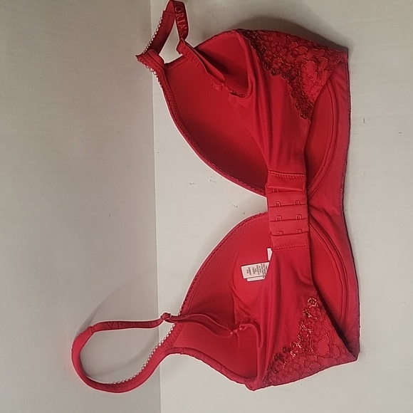 Victoria Secret Red Lacey Bra 386100 32DDD - Picture 4 of 7